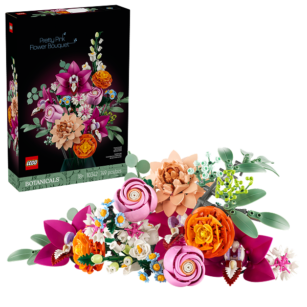 lego Botanicals Pretty Pink Flower Bouquet Building Set