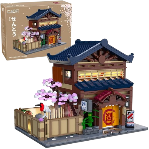 CaDA C66012W Japanese Hot Spring Hotel Building Block Model