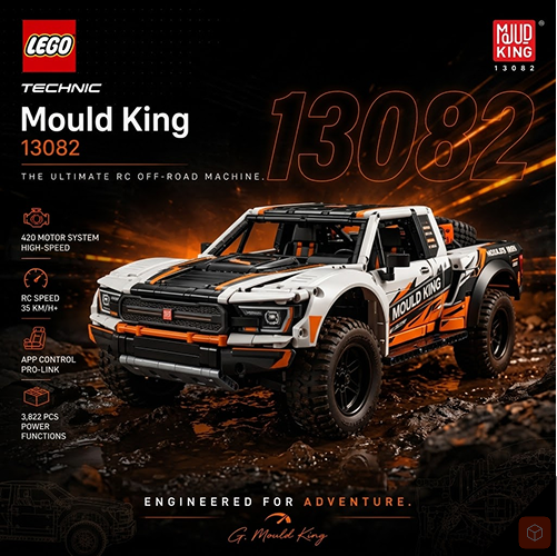 Mould King 13082 RC Off-Road Vehicle, The 2026 Brick Battle LEGO vs CaDA vs Mould King