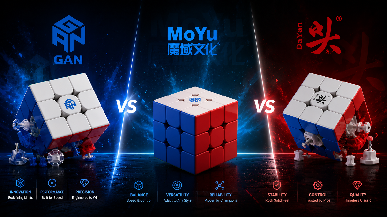 best speed cubes 2026, GAN vs MoYu vs DaYan Best Speed Cubes of 2026 Compared
