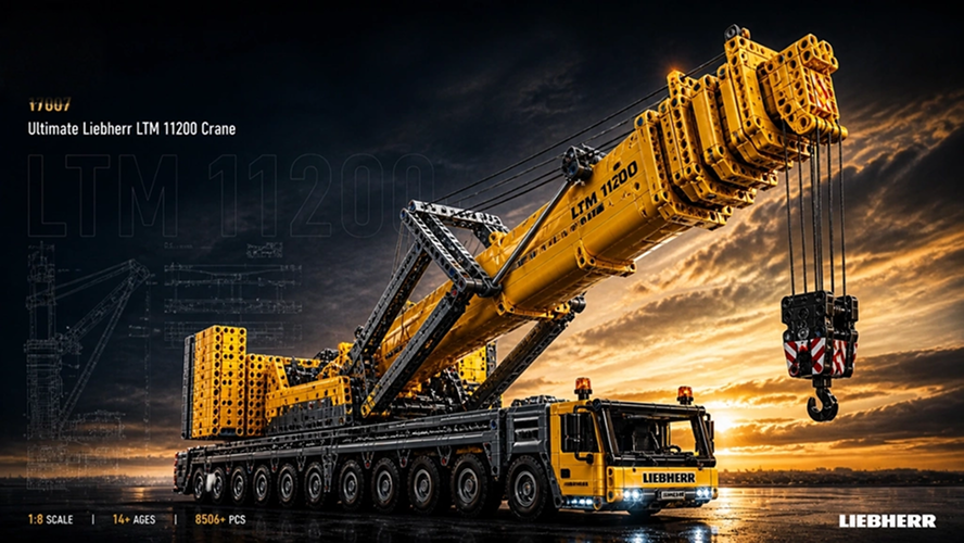 Best Mould King sets, Mould King 17007 Ultimate Liebherr LTM 11200 Crane